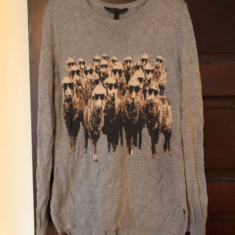 BCBG Sheep Intarsia with Sunglasses Sweater